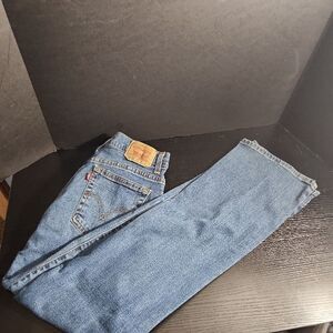 Levis 555 Jeans size 10 Blue Denim Straight Leg Red Tab Vintage Classic Boot Cut